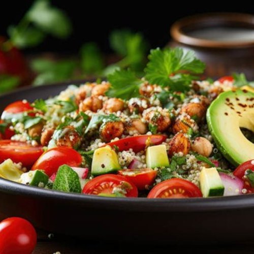 Vegetarische Quinoa-Salat-Bowl - mit vielen Vitaminen